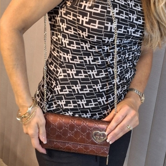 Gucci Guccissma $1100 Heart Long Wallet - Picture 13 of 17